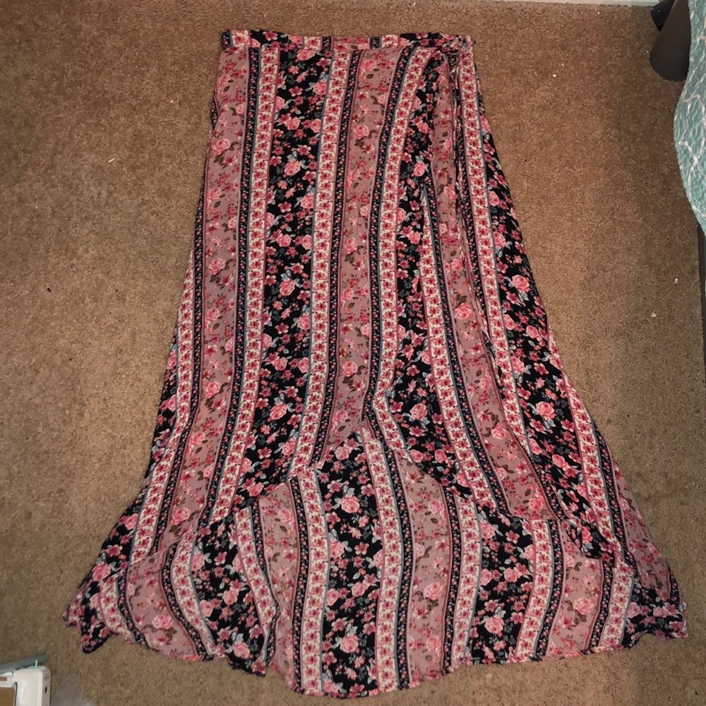 Floral Wrap Skirt